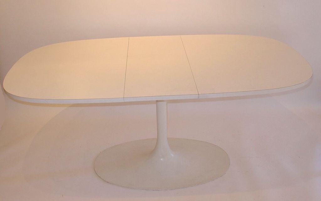 American Burke Saarinen Style Tulip Table and Six Chairs