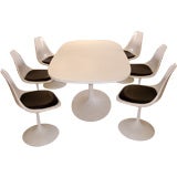 Burke Saarinen Style Tulip Table and Six Chairs