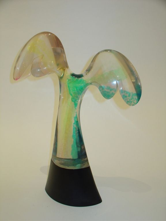 Abstract Midcentury Lucite Sculpture 1