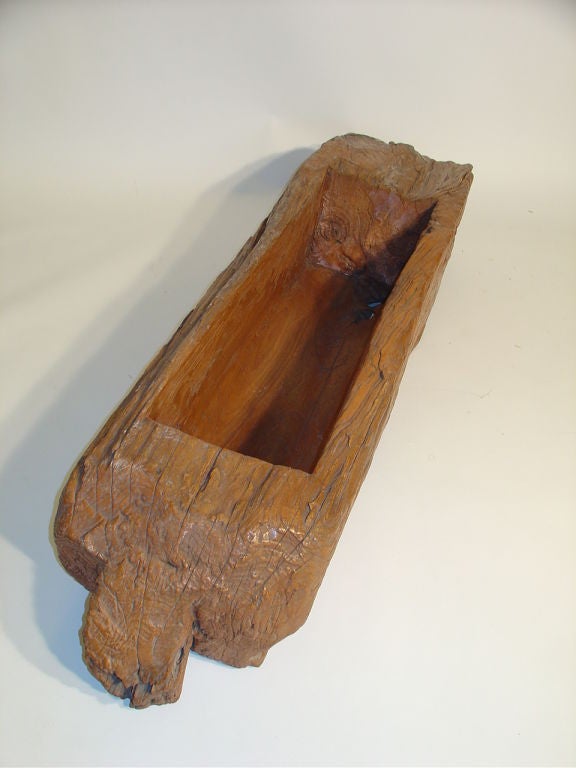 Carved Wood Trough 1
