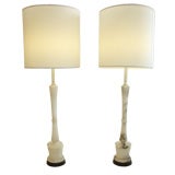 Pair of Oversized Rembrant Alabaster Lamps