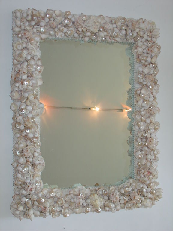 A substantial well crafted Shell Mirror.