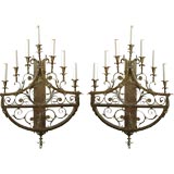 Pair of American Theater Sconces