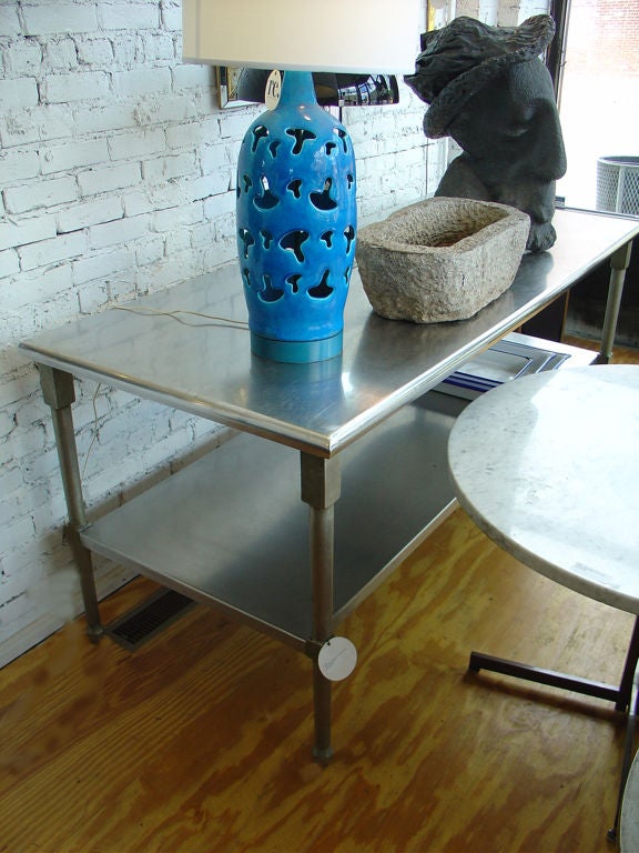 20th Century Duparquet Range Company Stainless Steel Kitchen Island