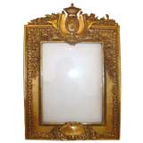 Antique 19th Century Brass Picture Frame