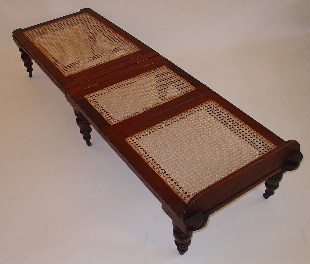 19th Century Caned Chaise