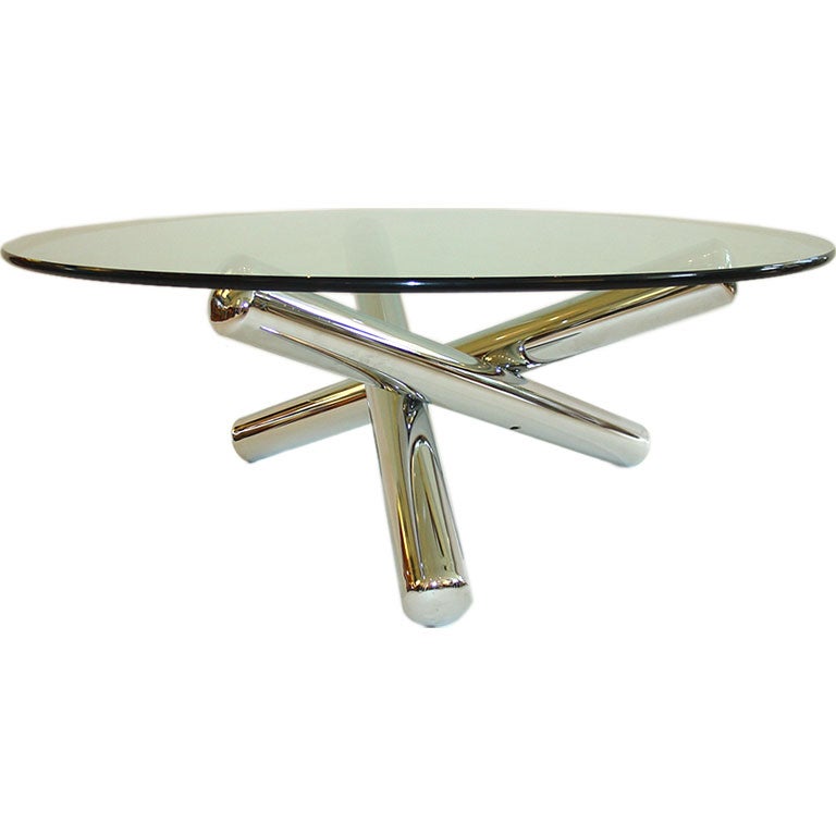 Milo Baughman Crome Coffee Table