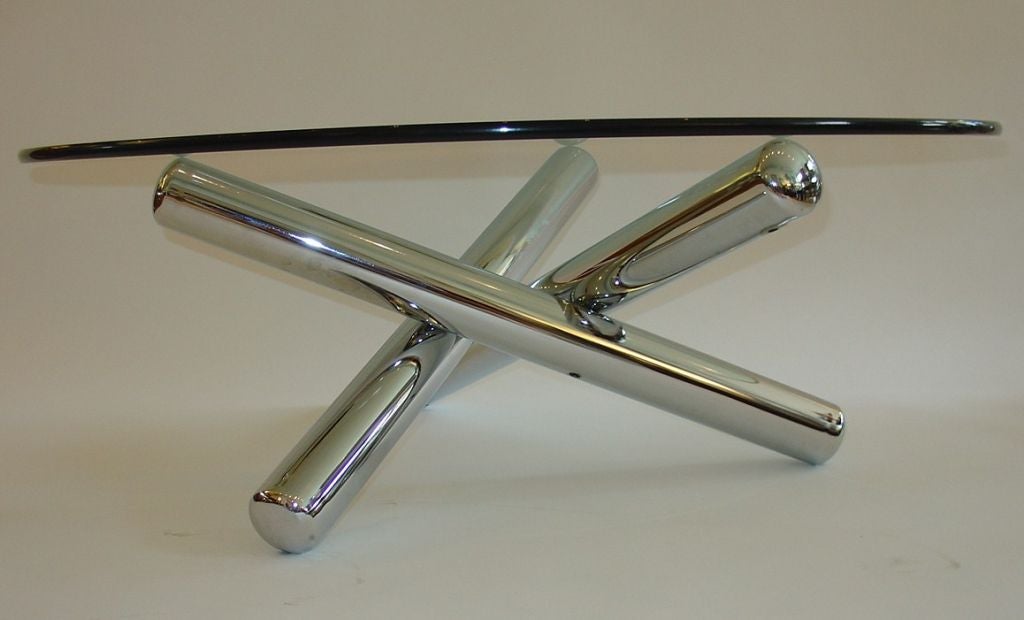 American Milo Baughman Crome Coffee Table