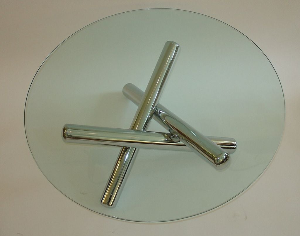 Late 20th Century Milo Baughman Crome Coffee Table