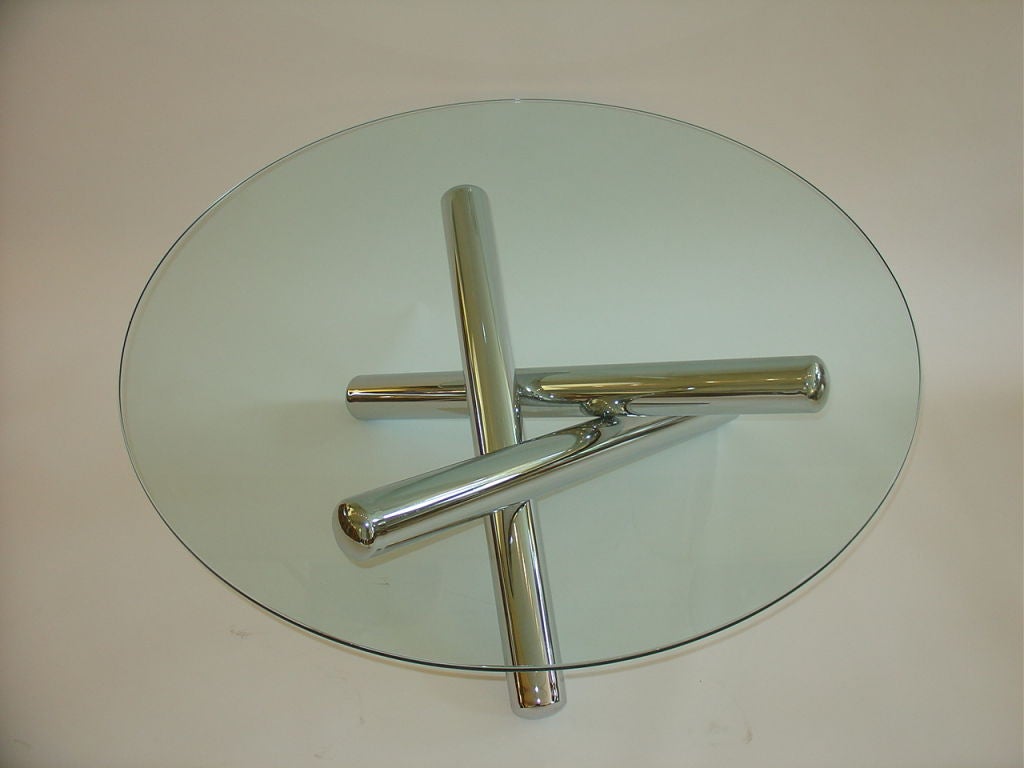 Chrome Milo Baughman Crome Coffee Table