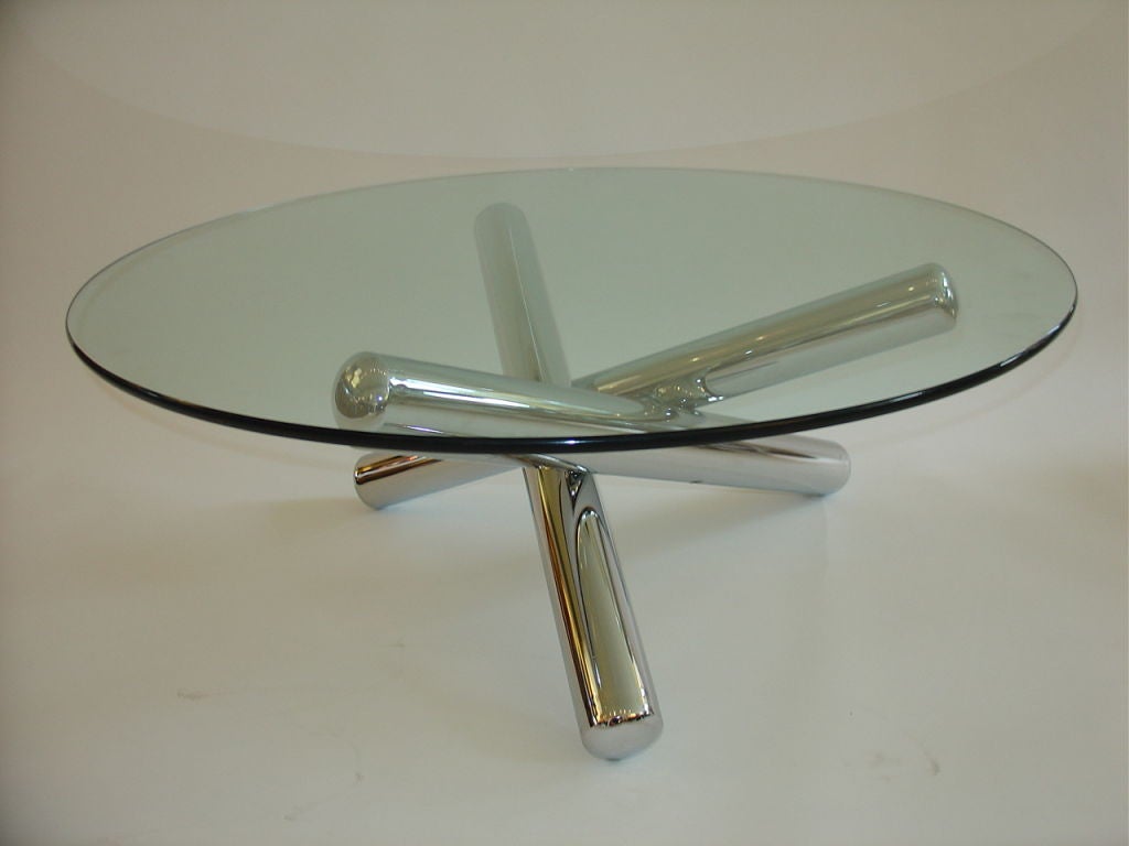 Milo Baughman Crome Coffee Table 1