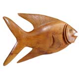 Wood Fish Sculpture
