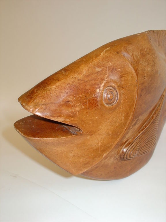 Fisch-Skulptur aus Holz 5