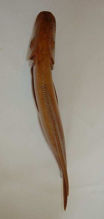 Fisch-Skulptur aus Holz 2