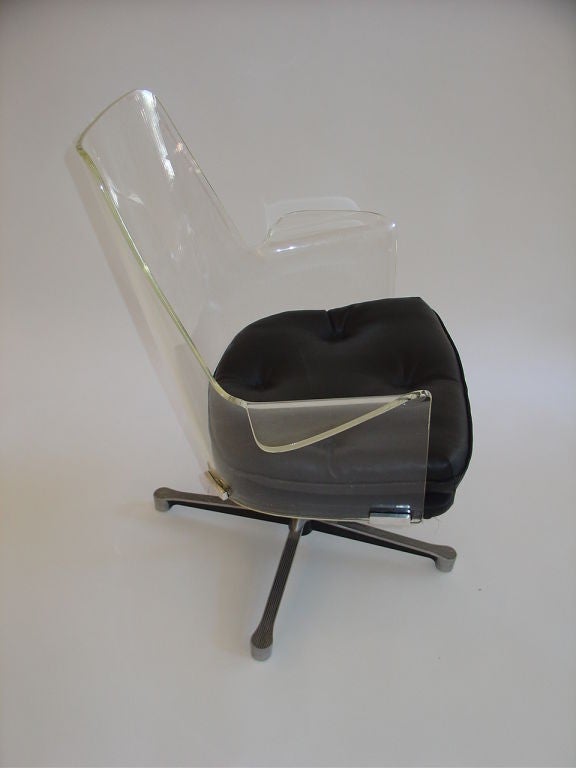 PVC Lucite Swivel Desk Chair