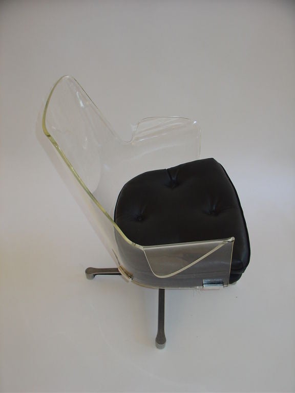 American Lucite Swivel Desk Chair