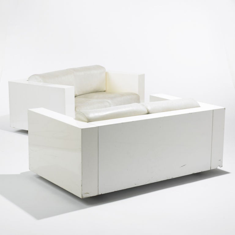 settees, pair by Massimo Vignelli
