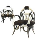 American Horn chairs, pair