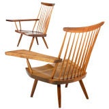 One Arm Lounge Chairs, pair by George Nakashima