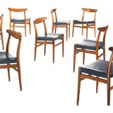 dining chairs, set of eight by Hans J. Wegner