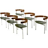 PK 11 chairs, set of six by Poul Kjaerholm