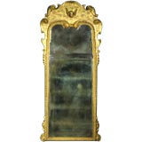A GEORGE II CARVED AND GILT GESSO PIER MIRROR