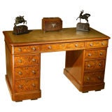 WALNUT PEDESTAL DESK