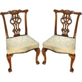 PAIR OF CHIPPENDALE CHAIRS