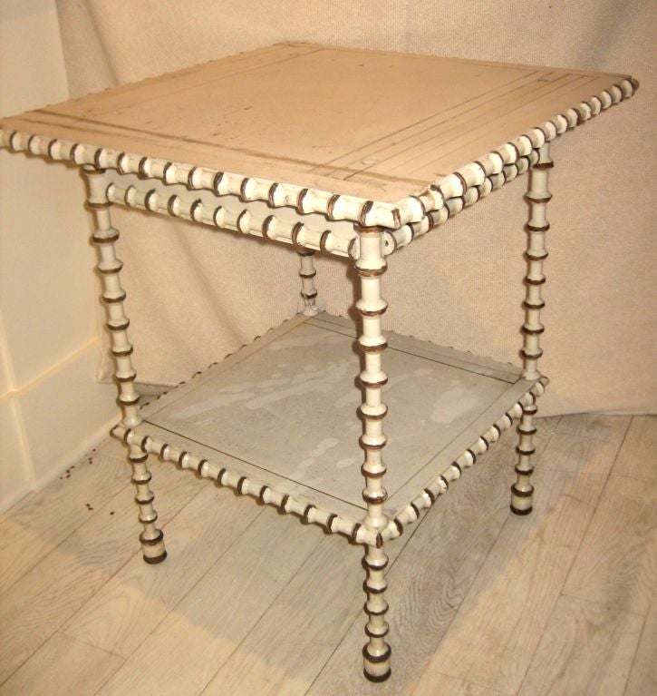 Victorian painted spool table