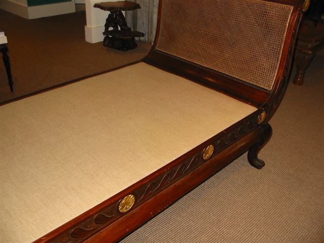 Mahogany daybed in Anglo Indian style