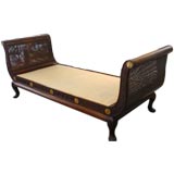 Mahogany daybed in Anglo Indian style