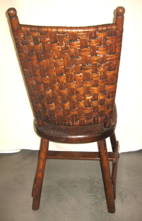 American Set of four Old Hickory side chairs For Sale