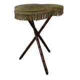 Victorian cloverleaf side table with bamboo carved legs