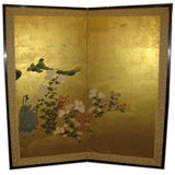 Small Two Panel Japanese Screen - 17th Century