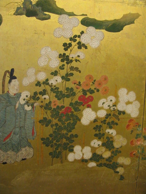 Small Two Panel Japanese Screen - 17th Century 3