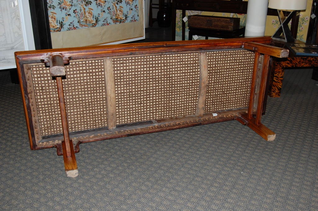 Chinese Cypress Daybed with Rattan Top, early to middle Qing period (1644-1912) 3