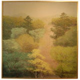 c. 1970 painting by  Kasugai (Japan) "In the Morning Sun"
