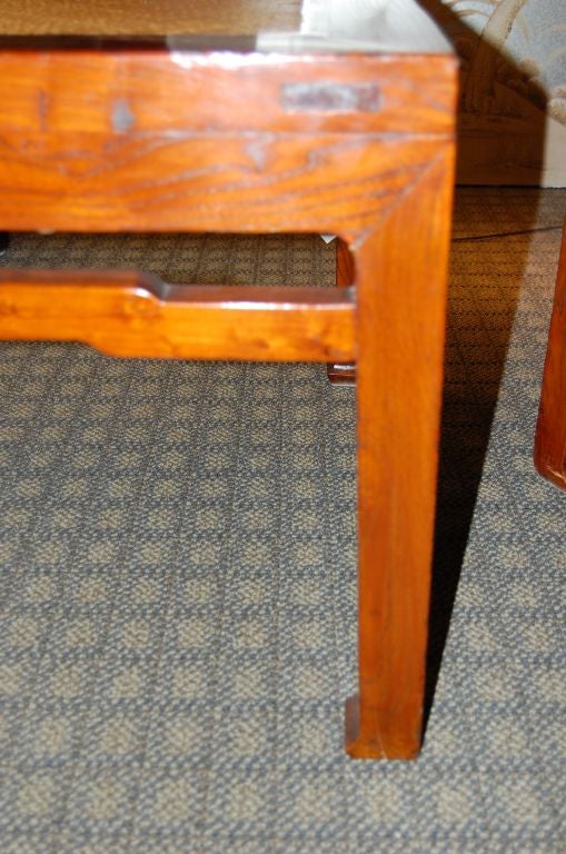 Pair of 18th Century Chinese Wooden Stools with Cane Tops For Sale 4