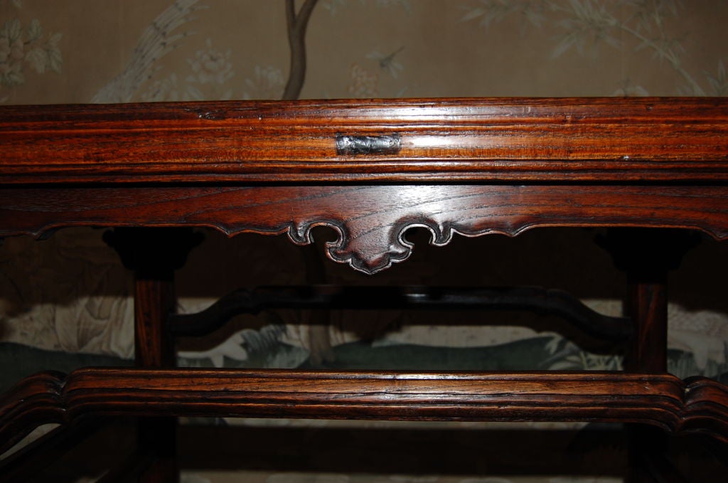 Hand-Carved Early 18th Century Chinese Wine Table For Sale