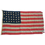 34 STAR AMERICAN FLAG, 1861-63, CIVIL WAR PERIOD