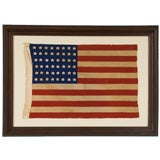 48 STAR AMERICAN FLAG, CROCHETED, WWI - WWI ERA