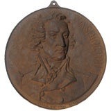 CAST STEEL MEDALLION DEPICTING GEORGE WASHINGTON, 1876 OR 1878