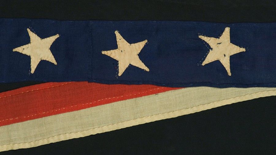 American RARE, 6-STAR, U.S. NAVY COMMISSIONING PENNANT, ONE OF TWO KNOWN