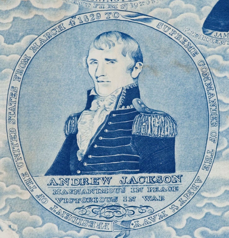 Rare And Early Yard Goods Textile, Made For The 1829 Inaugration