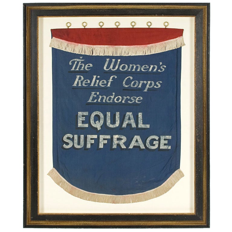 STUNNING SUFFRAGETTE BANNER, ca 18901920 at 1stDibs