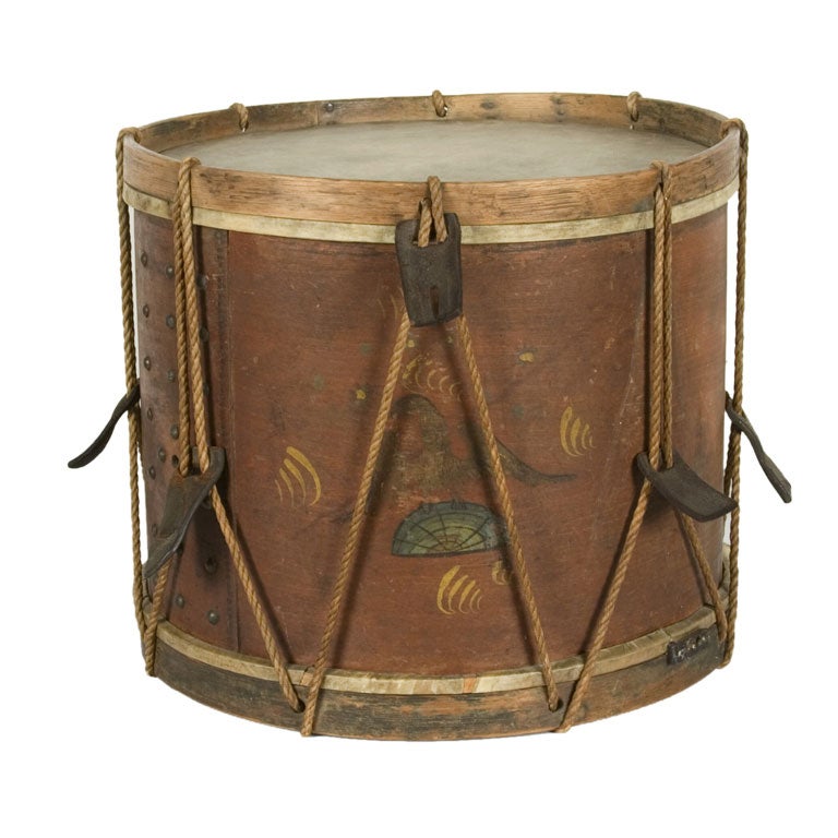VERY EARLY NEW YORK STATE MILITIA DRUM