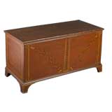 WESTERN PENNSYLVANIA BLANKET CHEST w/ HIGHLY UNUSUAL DECORATION