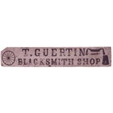Antique T. GUERTIN BLACKSMITH SHOP TRADE SIGN, CA 1860-80