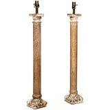 Antique Pair of Colombian Baluster Lamps