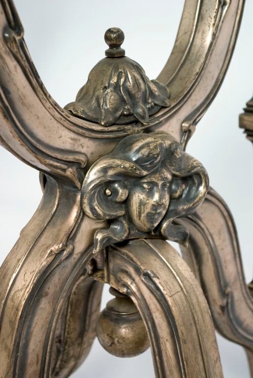 Coffee Table Made of Victorian Coffin Stands